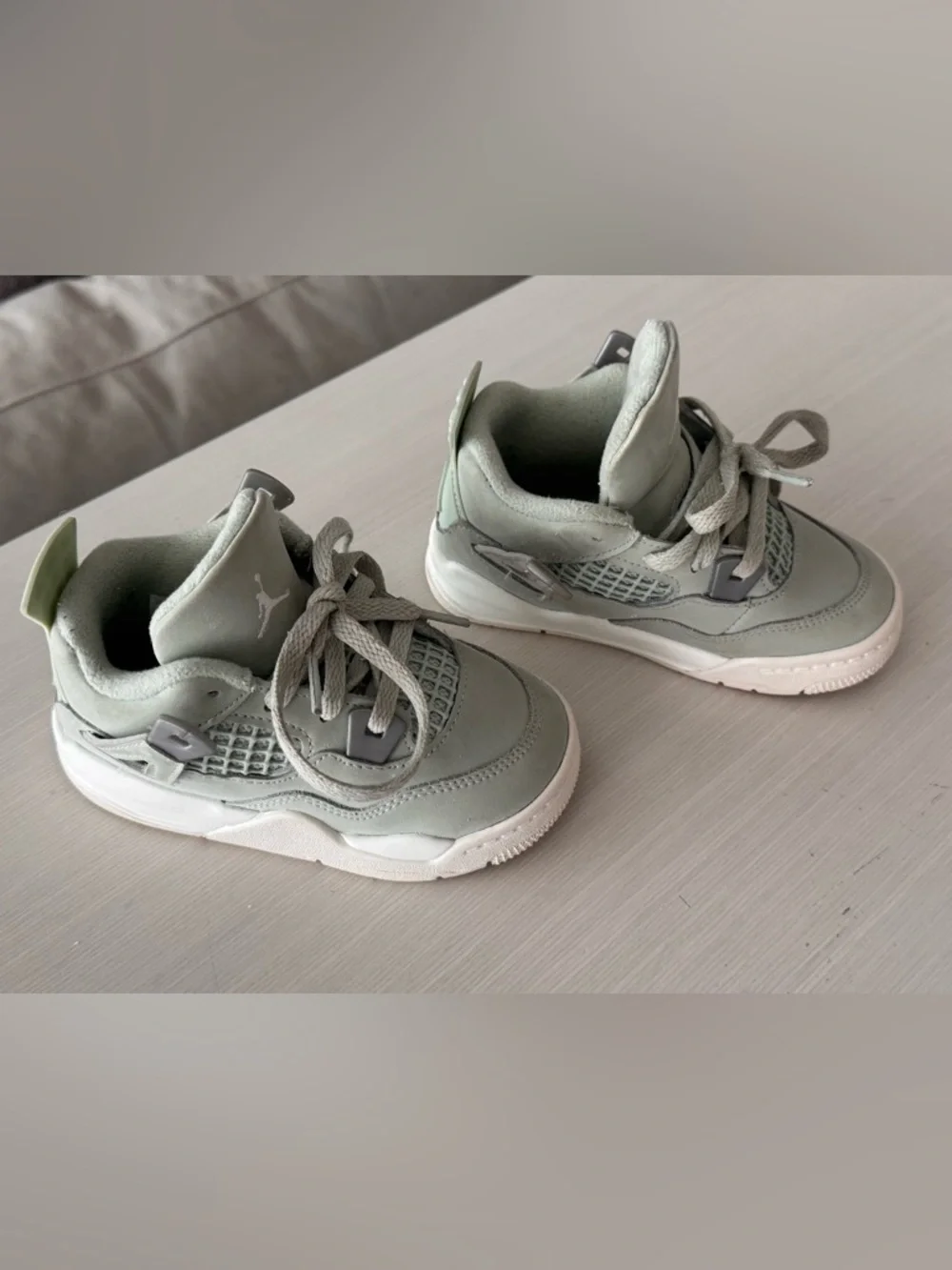 Nike Air‎ Jordan 4 Retro TD Seafoam Sage Green Toddler Size 8C Sneakers Shoes